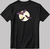 Halloween Full Moon and Bat Short Sleeve White-Black Men's / Women's T-Shirt H609