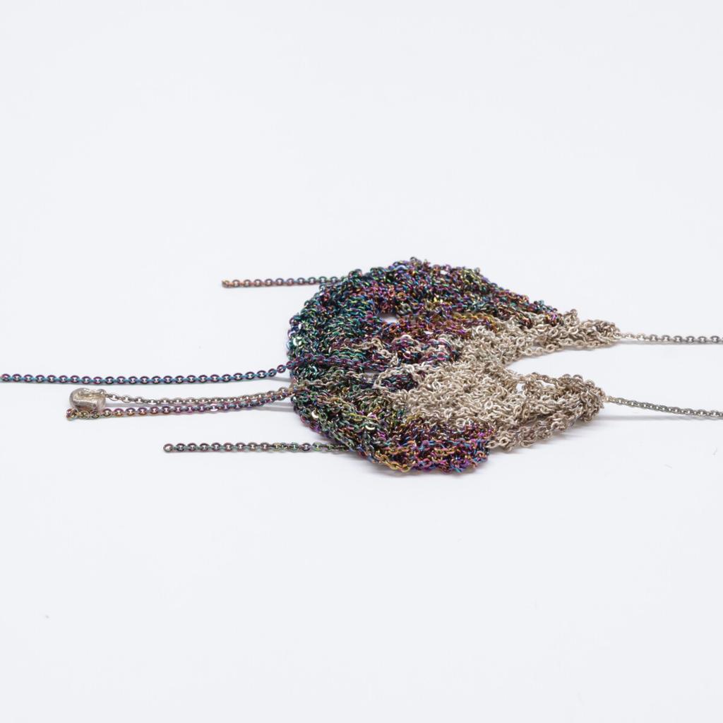 ARIELLE De PINTO AP-S1104 Atelier Scallop Drop Chain Necklace Rose Gold+SpectrumUsed