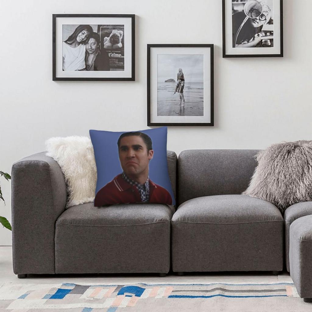 Glee Sad Blaine Anderson Pillowcase Polyester Linen Velvet Creative Zip Decorative Pillow Case Car Cushion Case 45X45