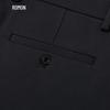ROMON Men's Wool Blend Fleece Lined Straight-Leg Business Casual Trousers