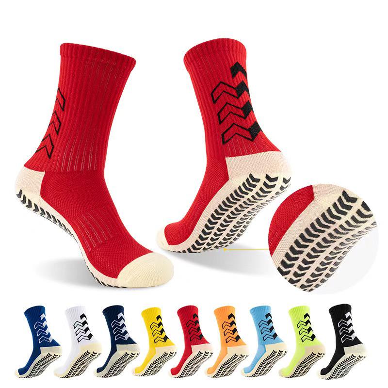 TEMU Anti-slip Mid-calf Football Socks with Thickened Deodorant Towel Bottom