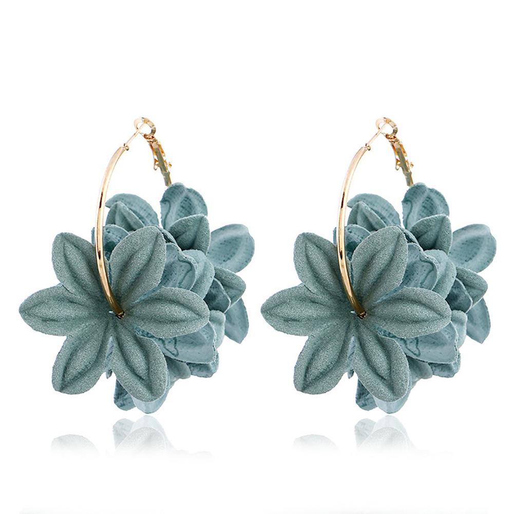 1pair Women Fashion Elegant 3D Flower Design Earring All-match Delicate Ear Studs