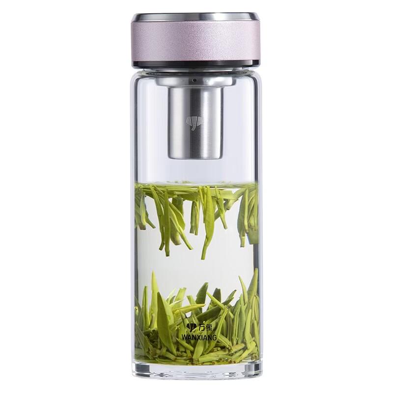 WANXIANG Portable High Borosilicate Glass Water Bottle