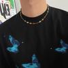 Hiphop Punk Colorful Daisy Necklace for Men Women Stainless Steel Splicing Flower Necklace Y2K Gothic Street Jewelry Accessories
