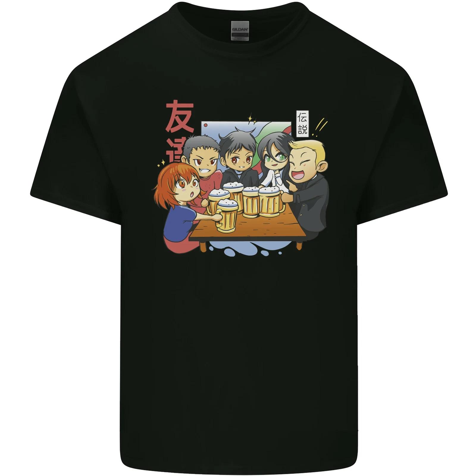

Chibi Anime Friends Drinking Beer Kids T-Shirt Childrens 4XL