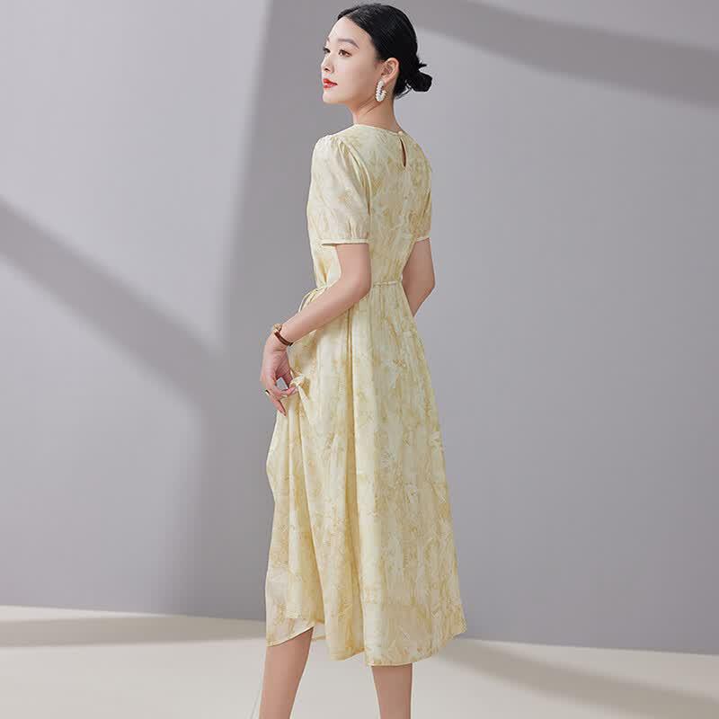 Elegant Floral A-Line Summer Dress