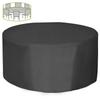 12 Sizes Round Furniture Cover 210D Heavy Duty Patio Furniture Covers Waterproof Dustproof Outdoor Table Chair Protective Cover
