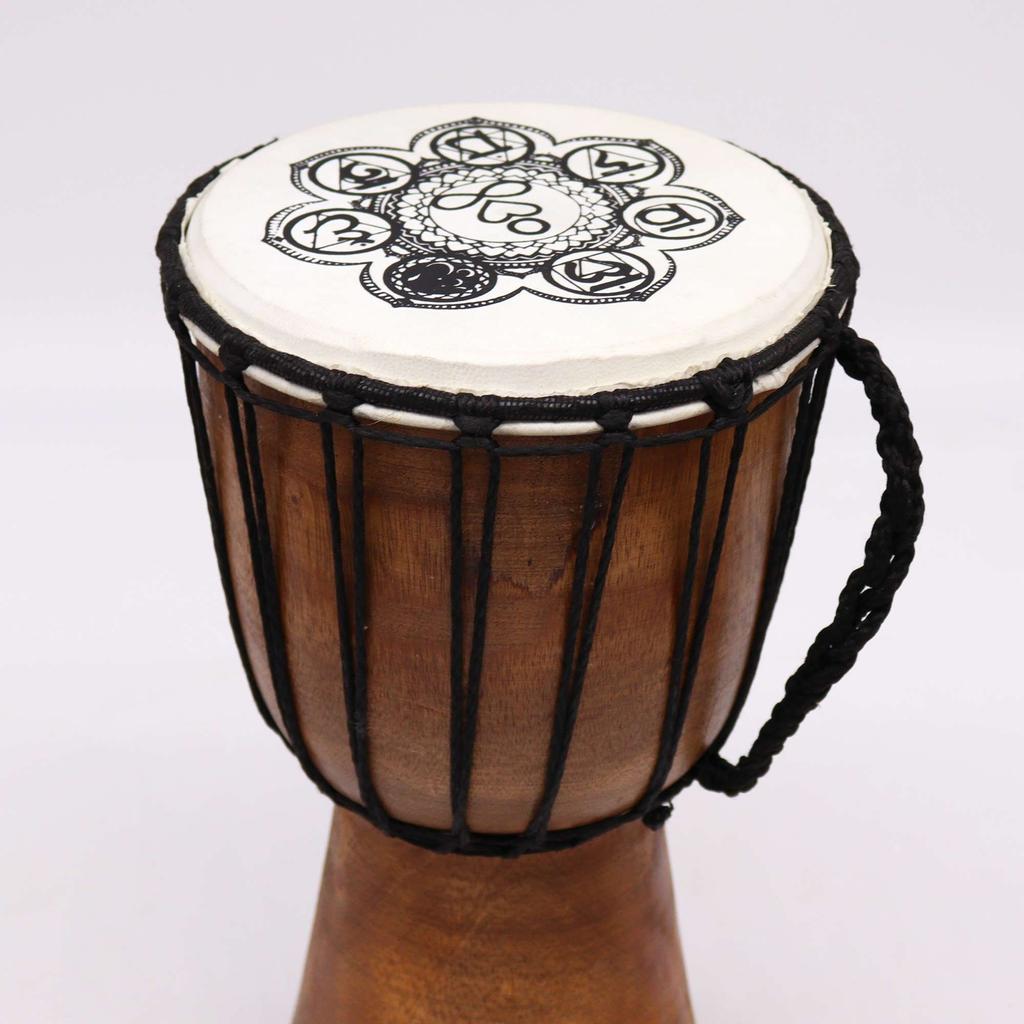 Djembe Drum Chakra Design Wide Top 17cm Diameter