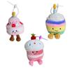 NEW Cartoon Cake Plush Keychain Kawaii Creative Birthday Cake Dessert Doll Pendant Backpack Decoration Accessories Toys Gifts