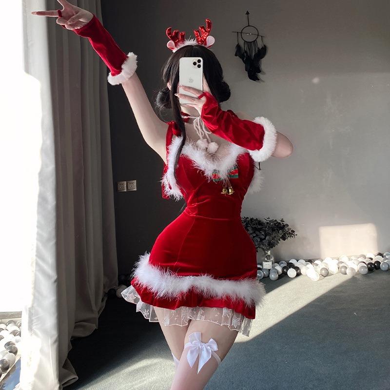 New Christmas Robe Bunny Girl Uniform Suit Sex Underwear Pajamas Performance Clothes Winter