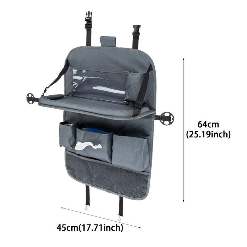 Car Back Seat Organizer Foldable Oxford Cloth Cars Behind Seat Storage Bag High Strength Board Easy Installation Multifunctional