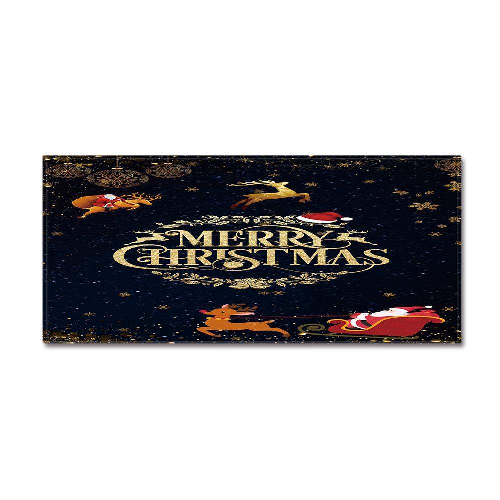 Christmas Household Bathroom Absorbent Non-Slip Mat Living Room Kitchen Sand Carpet Doormat Long Floor Mat