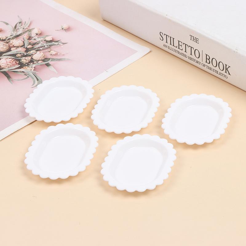 4/5PCS Candy Color 1/12 Dollhouse Miniature Nordic Food Plate Doll House Mini Play Kitchen Furniture Accessories