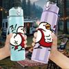 1PC Angry Cartoon Chicken Graphic 750ml Color Plastic Sports Water Bottle Leakproof Flip Straw Lid Suitable for Sports Office Home Use