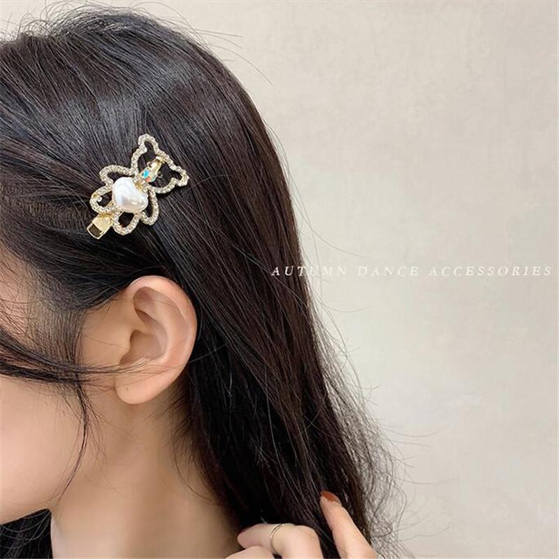 Elegant Rhinestone Hairpins Women Girls Pearl Hair Clips Pins Barrettes Accessories BB Hairclip Hairgrip Headdress