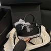 Lace Ribbon Boston Handbag Bow Small Square Bag Dumpling Style Crossbody Bowling Bag  Women