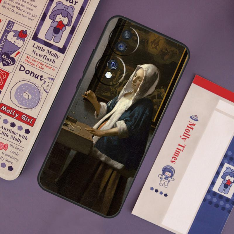 Johannes Vermeer Case For Honor Magic 7 Lite 5 6 Pro Honor 200 Pro 50 70 90 X9b X9a X8b X8a X8 X9 X9c Cover