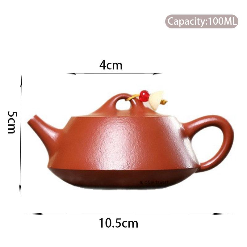 

100ml Yixing Purple Clay Teapots Famous Handmade Small Capacity Zisha Tea Pot Chinese Teaware Beauty Tea Infuser Kettle Tea Set