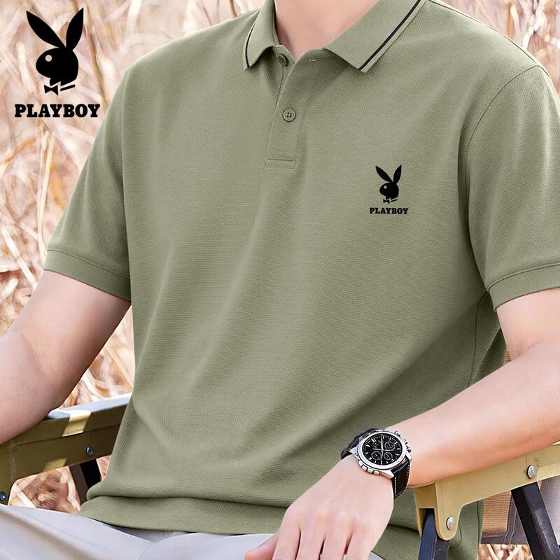 

PLAYBOY Men s 2026 Casual Business Short Sleeve Polo T-Shirt 2XL