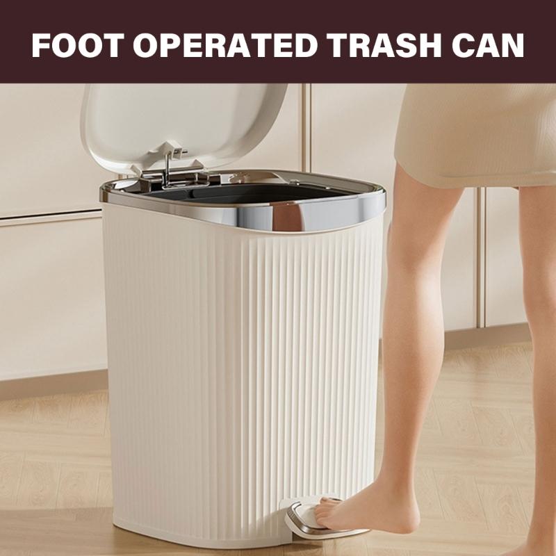 Pedal Waste Can for Effortlessly Refuse Handling, Step Trash Can for Busy Homemakers and Professional Garbage Bin