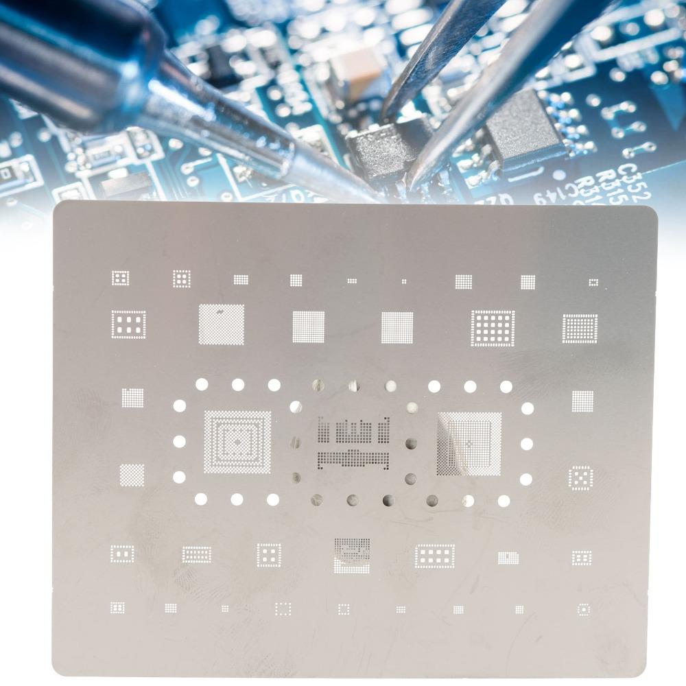 0.12mm Pitch BGA Reballing Stencil with IC Slots Soldering Rework Template  Phone Repair