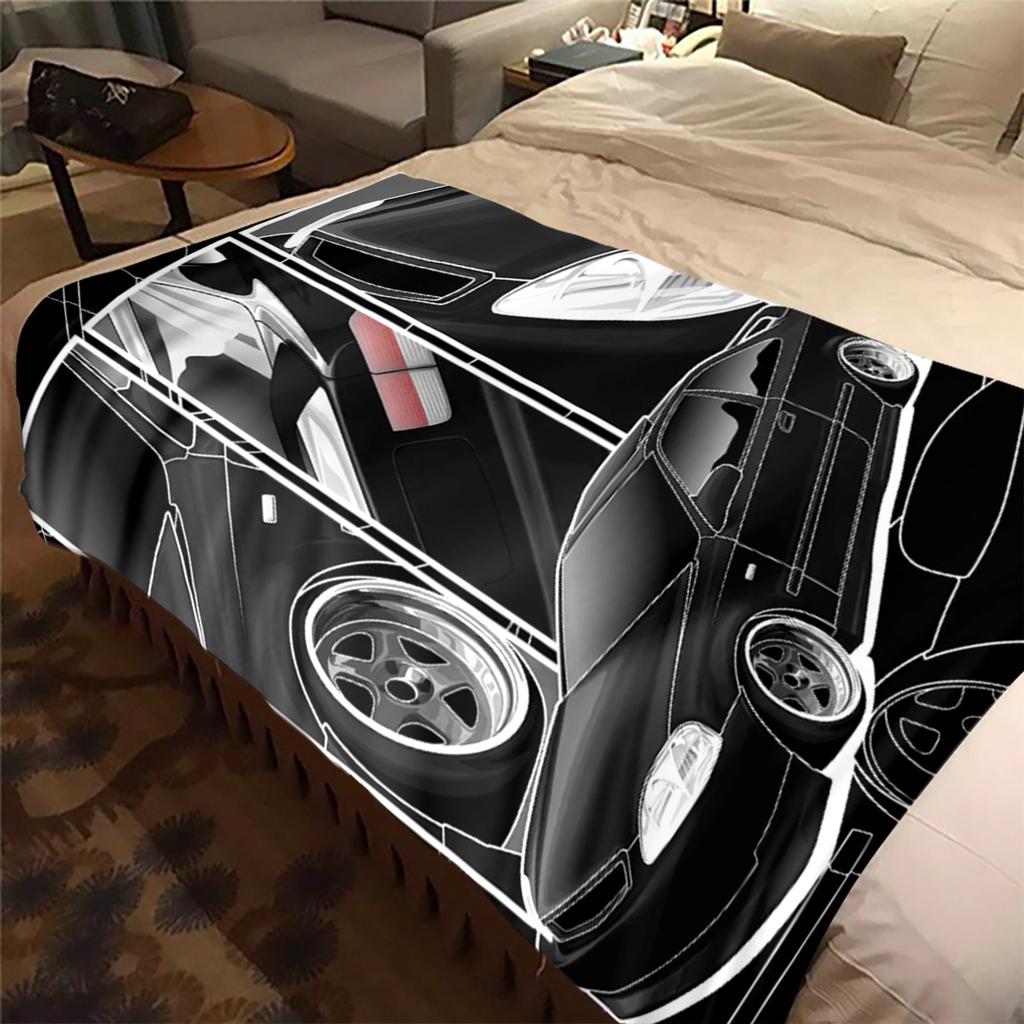 1PC Car Enthusiasts Dream Blanket Perfect All Seasons Soft Comfortable Sofa Office Travel Home Use Makes Great Gift