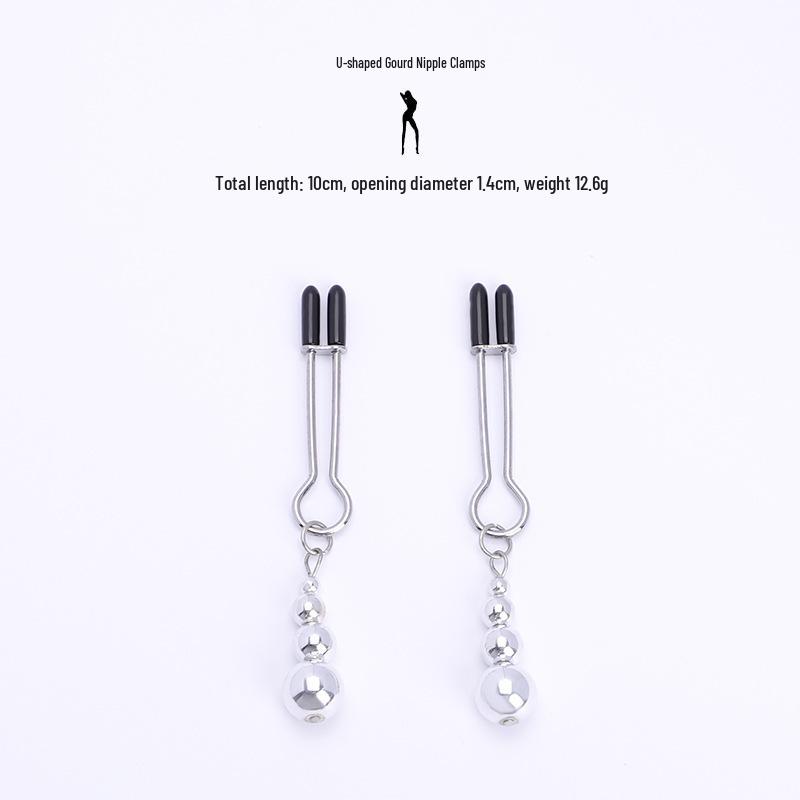 Women's Wearable Erotic Double Peaks SM Nipple and Vaginal Clamps