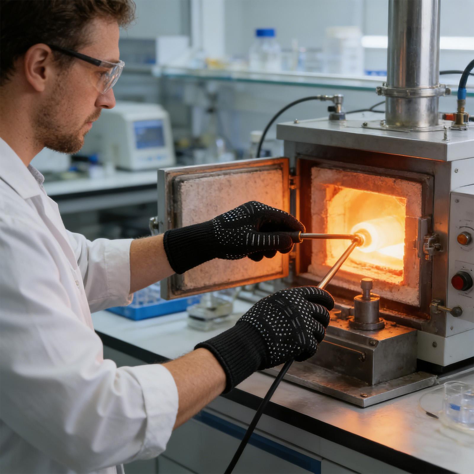 BBQ Gloves Heat Resistant Fireproof Protection Mitts Heat Resistant BBQ Grill Gloves For Stove Fireplace Baking Frying Outdoor China Mainland