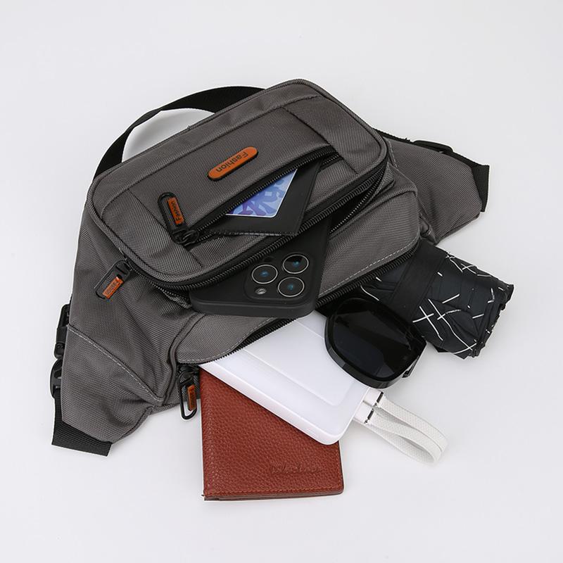 Waist Bag Men's Lightweight Chest Bag Oxford Shoulder Crossbody Bag