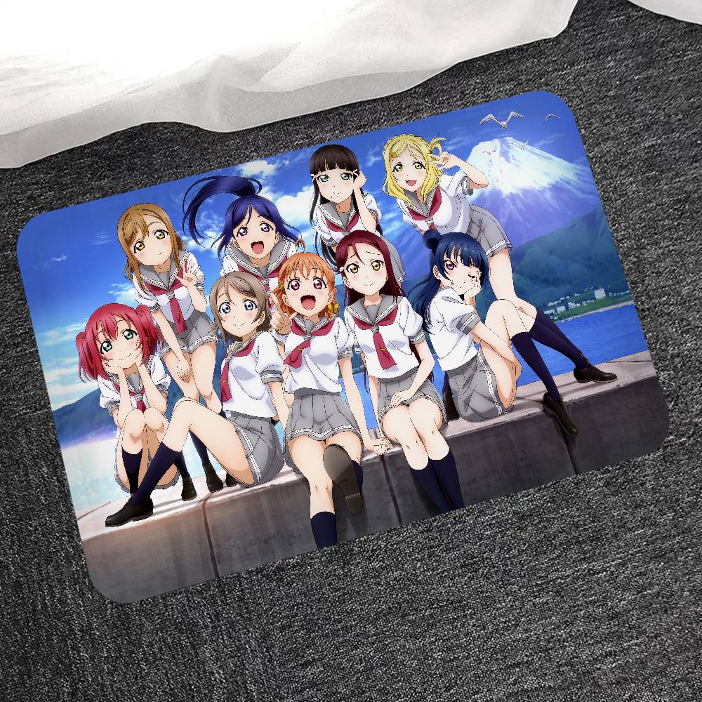 Anime Link! Like! Love Live! Bathroom Mat Kids Room Bedroom Decoration Balcony Anti-Slip Doormat Living Room Welcome Rug