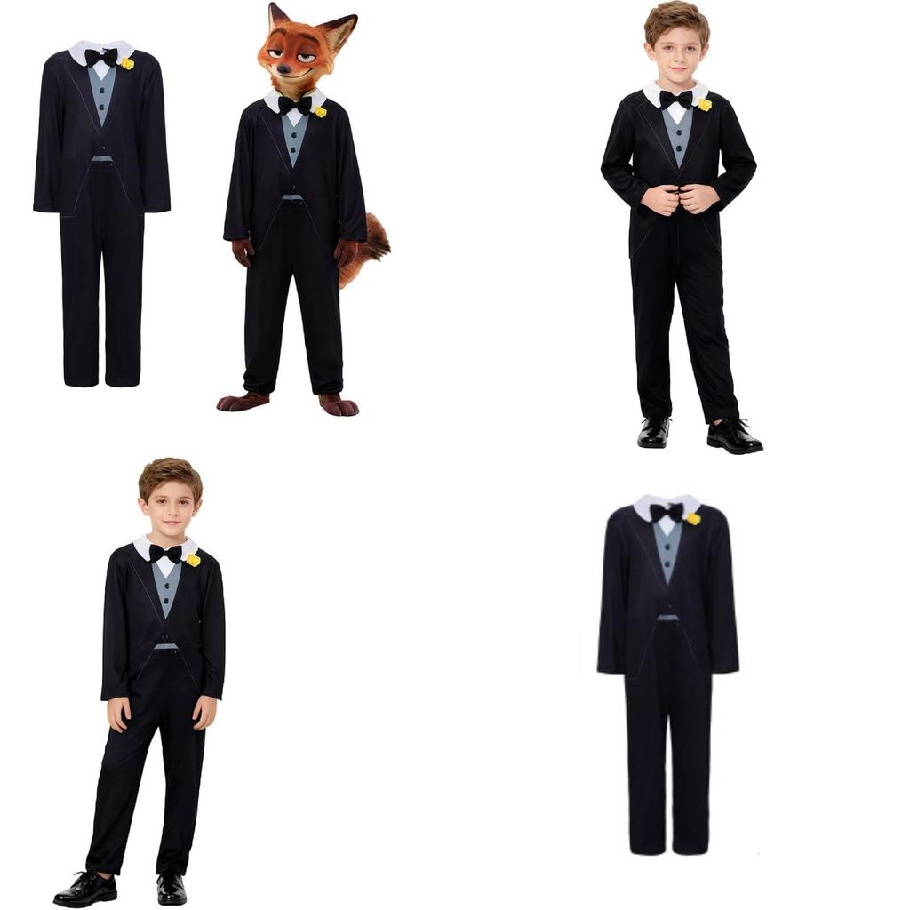 Nick Fox Child Costume With Polyester Spandex For Cosplay And Role Play