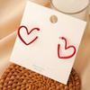 Daily Red Hearts Girls Doop Earrings Love Funny Bohemian Earrings Women Accessories