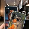 Phone Case For Xiaomi Redmi 9 8 8A 7 9A 9C 7a 9T Note10 5G Note 9 8T 7 Pro 9s Animal Raccoon Fox Silicone TPU Soft Back Cover