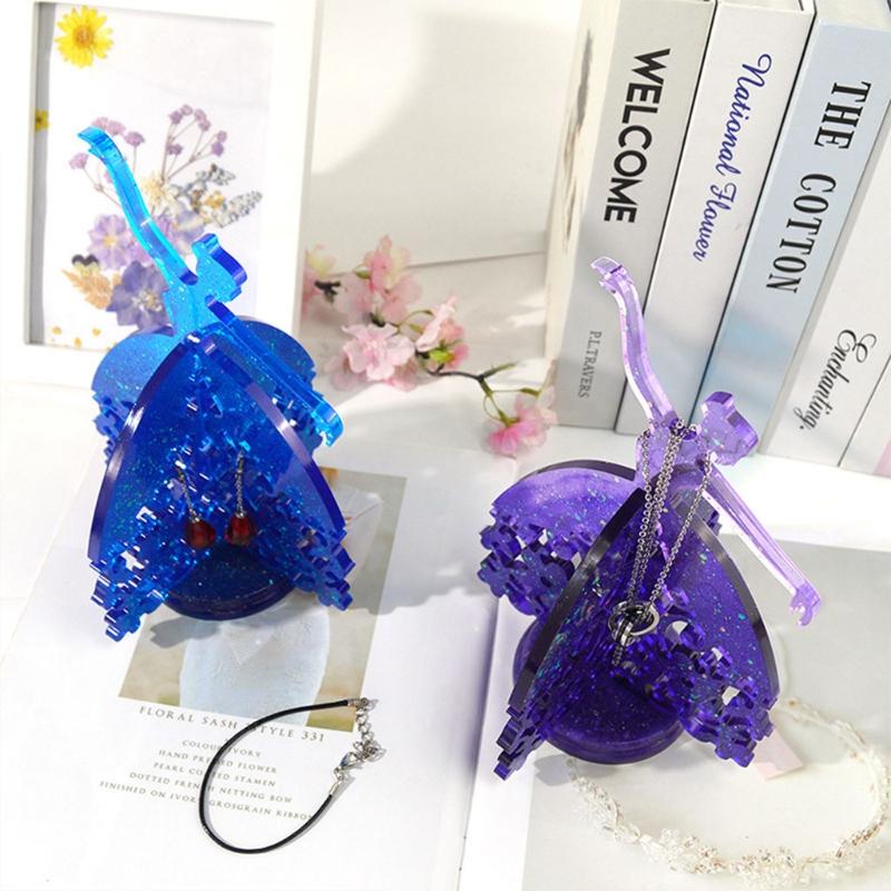 Crystal Epoxy Mold Stereo  Dancing Girl Jewelry Holder Mold Ornaments Silicone Mold for  Jewelry Making