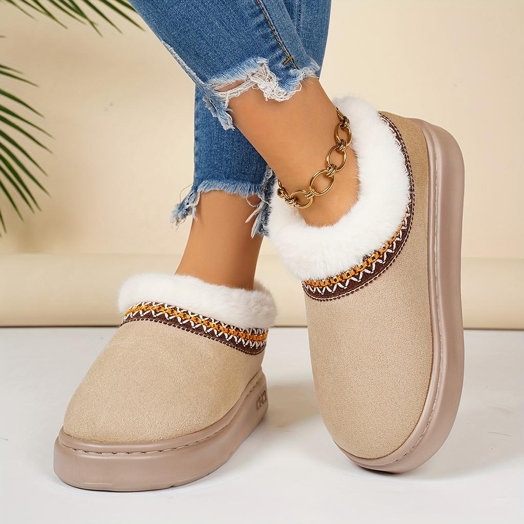 Winter Warm Short Boot Shoes Plush Soft and Skin-friendly Women Shoes
