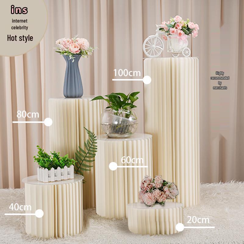 Folding Origami Roman Column Dessert Stand