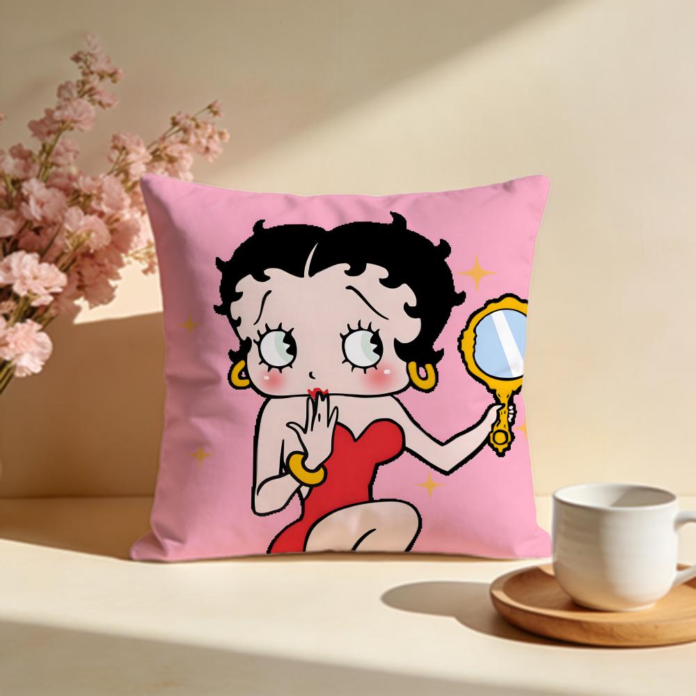 Stylish BBetty Boopier Cushion Cover Stylish Washable Pillow Cover Ideal for Couch Bedroom Car Decoration