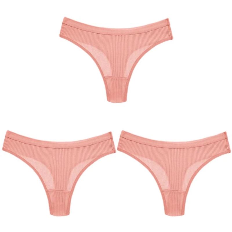 3Pcs Women Cotton Panties Fashion V Waist Underpants Sexy Girls Briefs M-2XL Low-Rise Ladies Underwear Women's Lingerie