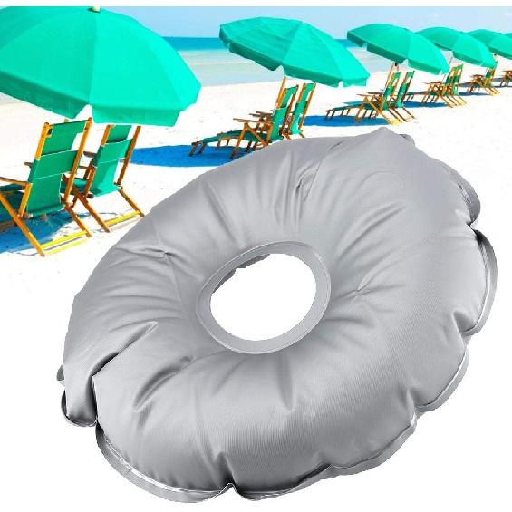 Flag Base, Round Umbrella Base Weights Portable Foldable Umbrella Weight Bag for Beach Outdoor Cantilever Feather Flag Base Weight Bag-Filled with