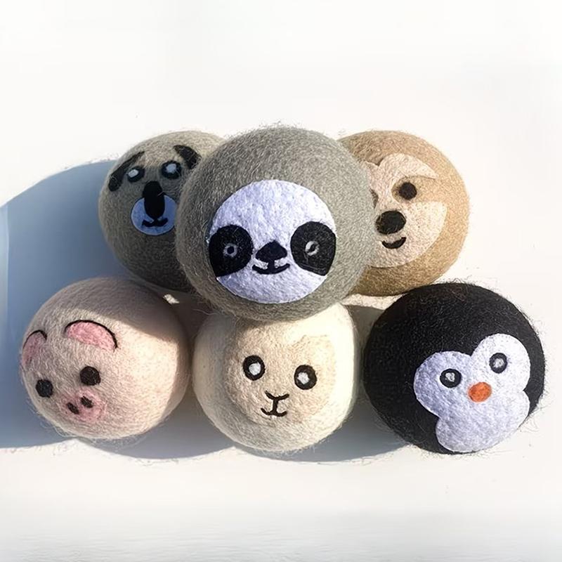 Wool Laundry Dryer Ball Reusable Laundry Ball Fabric Softener Ball Reduce Wrinkle And Static Cleaning Supplies
