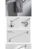 304 Stainless Steel Bathroom Rack Set: Towel Rack, Toilet Triangle Rack, Paper Holder, Storage Hanger