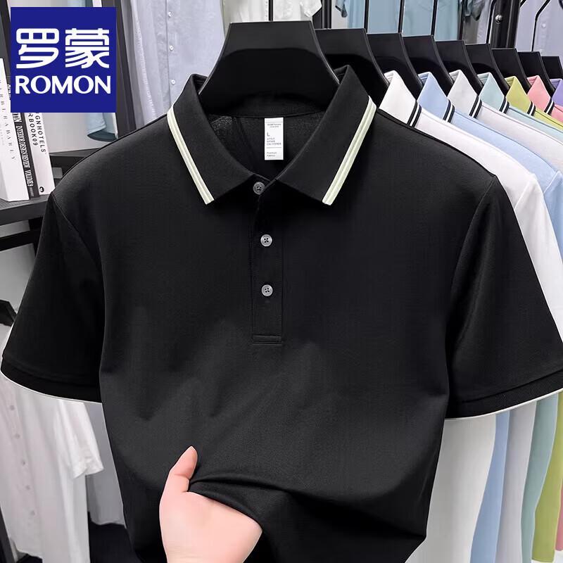 Romon Men's Short Sleeve Polo Shirt