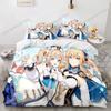 Genshin Impact Bedding Set Game 3d Print Bed Linen Quilt Soft Duvet Cover Sets Home Textile Queen King Size Girl Boys Room Decor