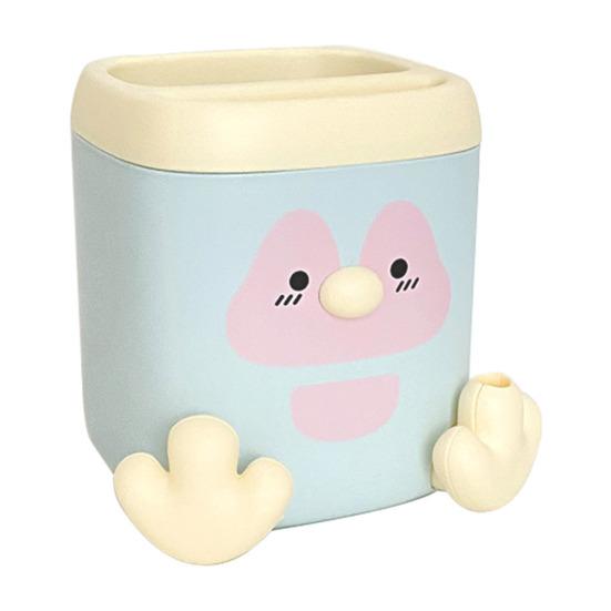 

Держатель для карандашей с резаком, большая емкость для роликовой ручки, многофункциональный организованный карандаш в стиле пингвина синий