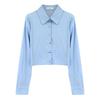 Trendy Women's Slimming Sexy Bust-Enhancing Long-Sleeve Cropped Shirt
