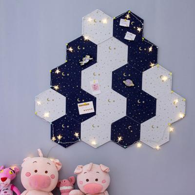 Message Board Eco-friendly Starry Light Style Self-adhesive Hexagon Message Cork Board Cafe DIY Photo Wall Decor