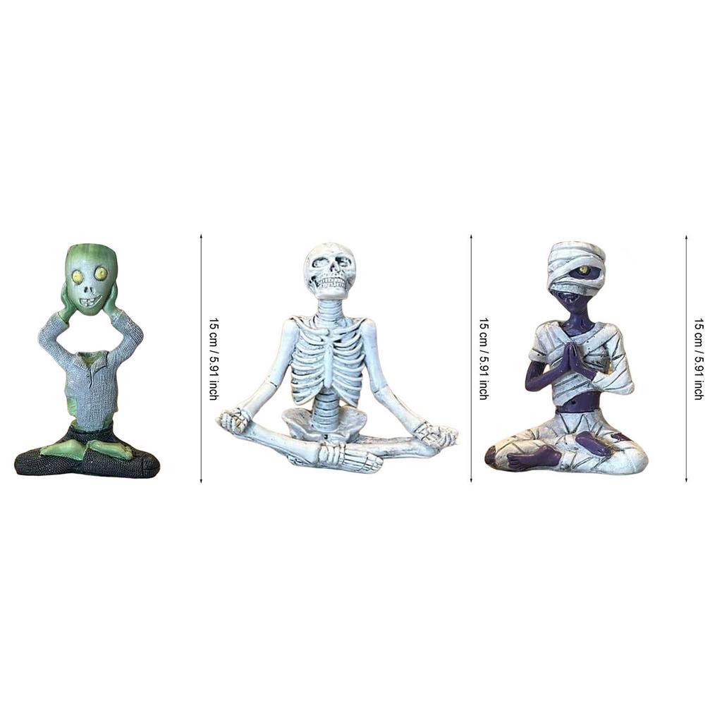 Mumien-Schädel Hofdekoration Schaffen Sie gruselige Atmosphären mit realistischem Design Tolle Ergänzung für das Wohnzimmer