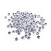 Plastic Letter Beads, 9mm Ø, White, Round, 40g