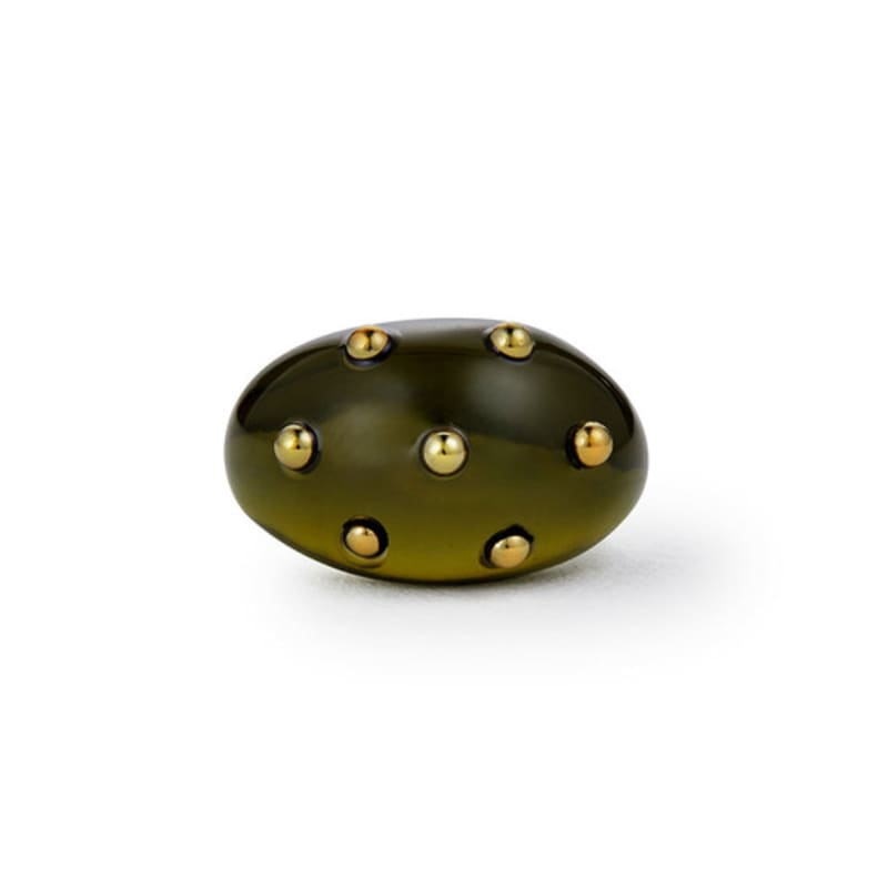 PANACHE CHASUNYOUNG Volcano Green Gold Stud Ring