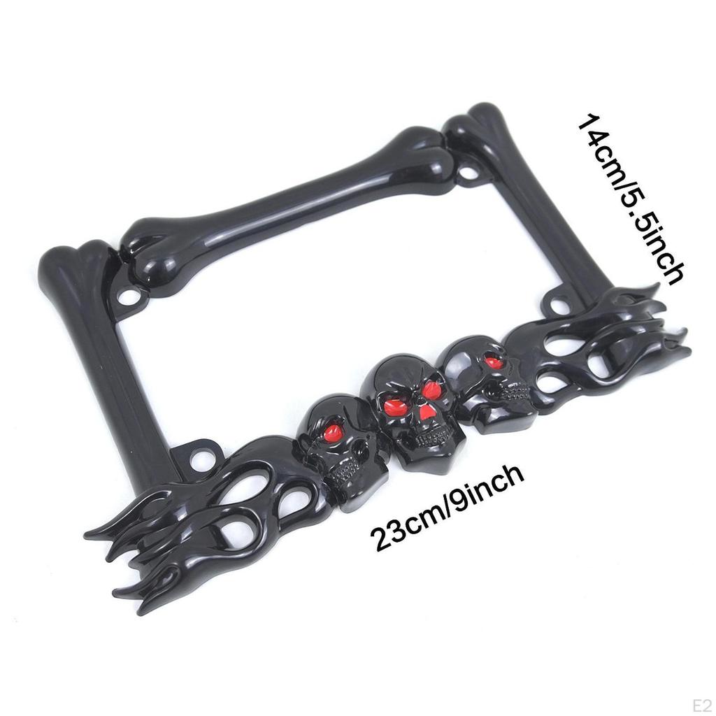 Gothic Decor Motorcycle License Plate Holder Universal Fit Motorbike Spare Parts Simple Assembly